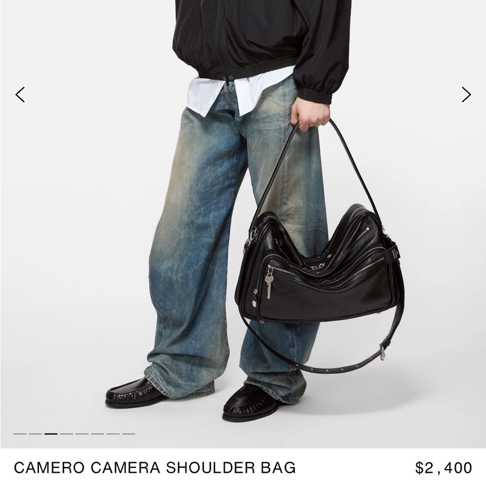 Acne Black Leather Camero Camera Shoulder Bag